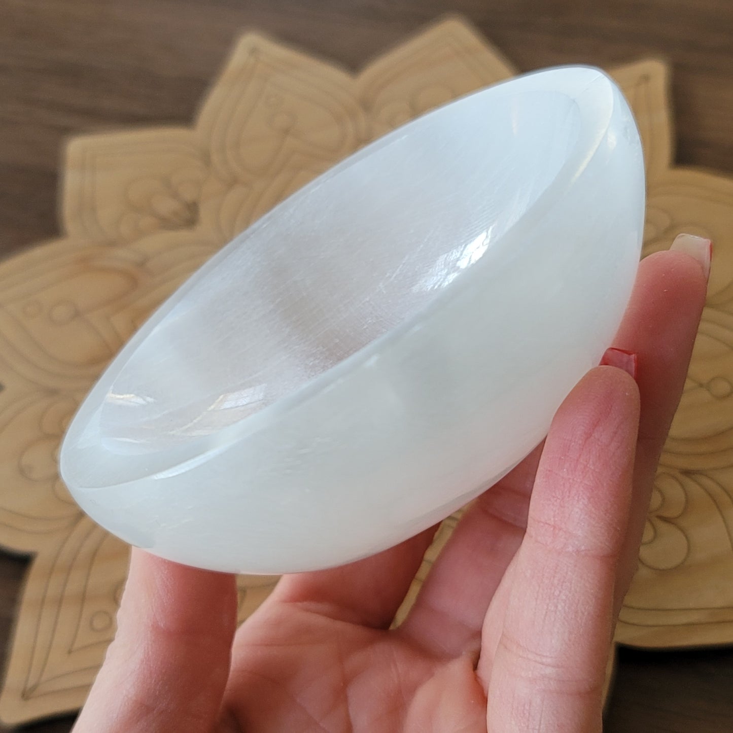 Oval Selenite Bowl