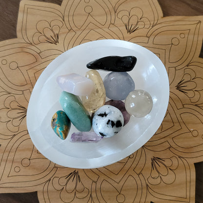 Oval Selenite Bowl