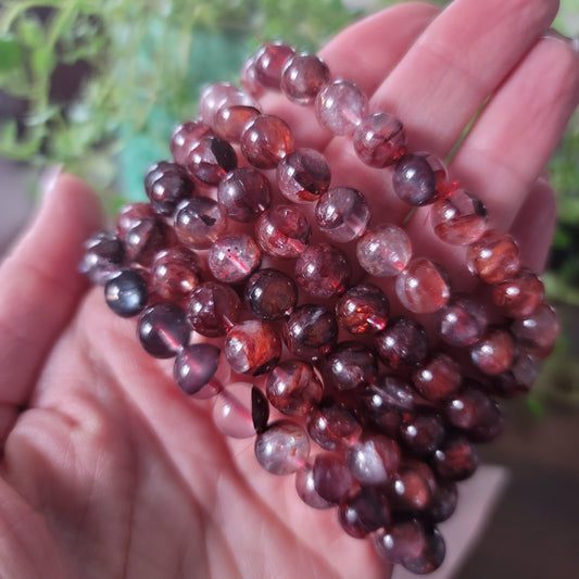 Fire Quartz - 6mm Beads - Grounding, Clarity, Vitality