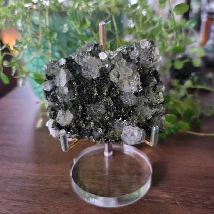 Crystal Display Stand - Gold & Acrylic
