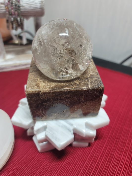 Chocolate Onyx Candle Holder / Sphere Holder | 003