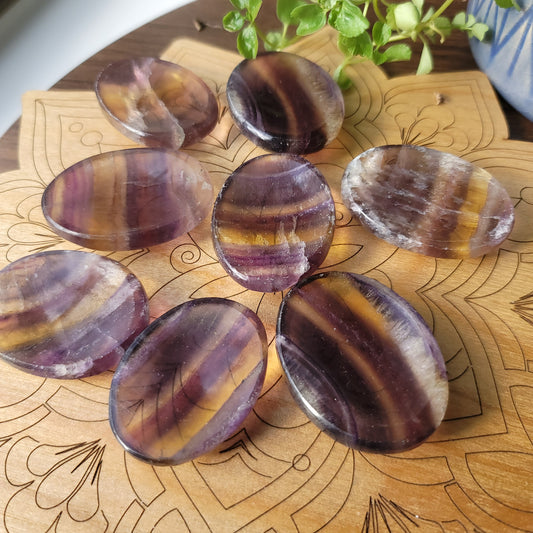 Fluorite Worry Stone|| energy, focus, clarity