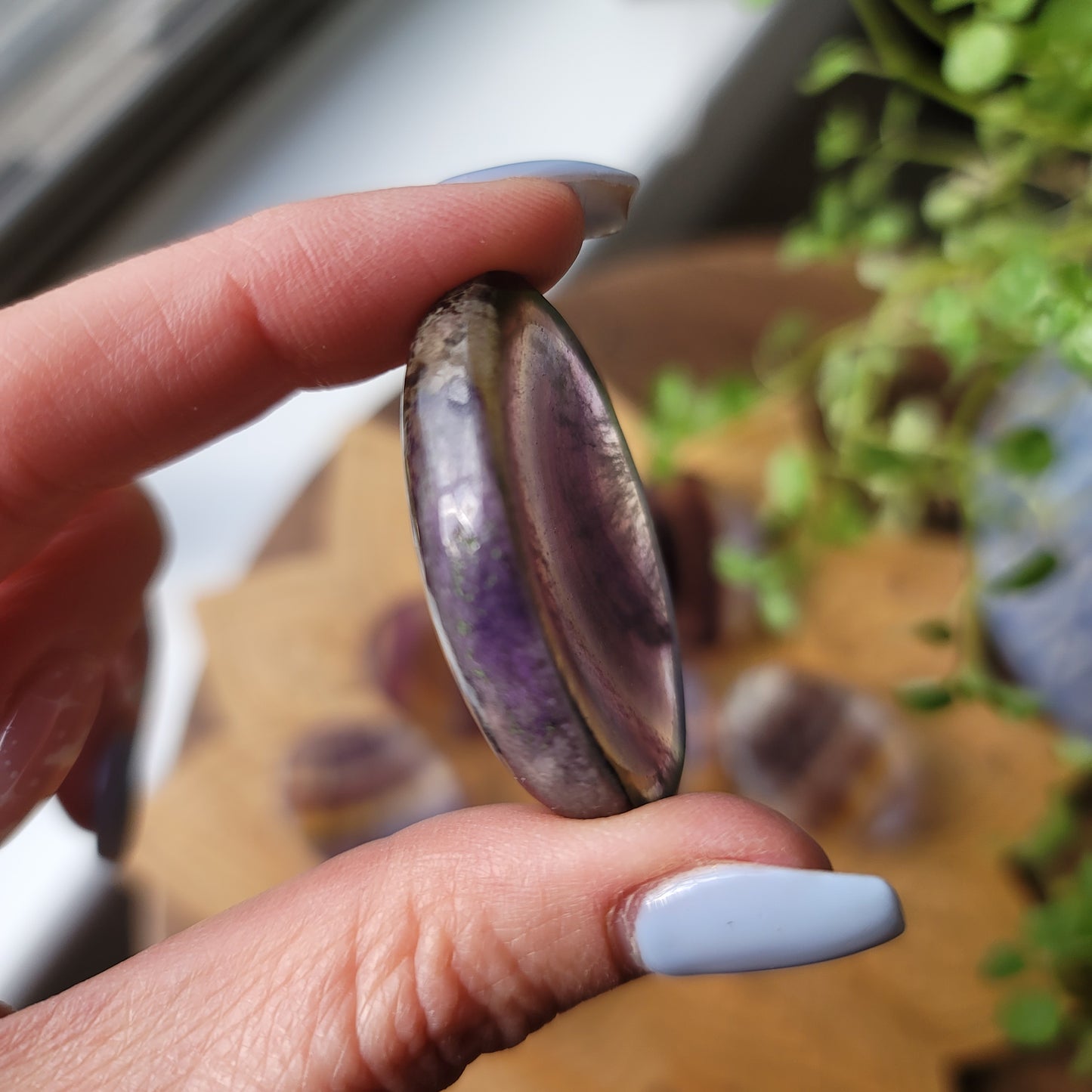 Fluorite Worry Stone|| energy, focus, clarity