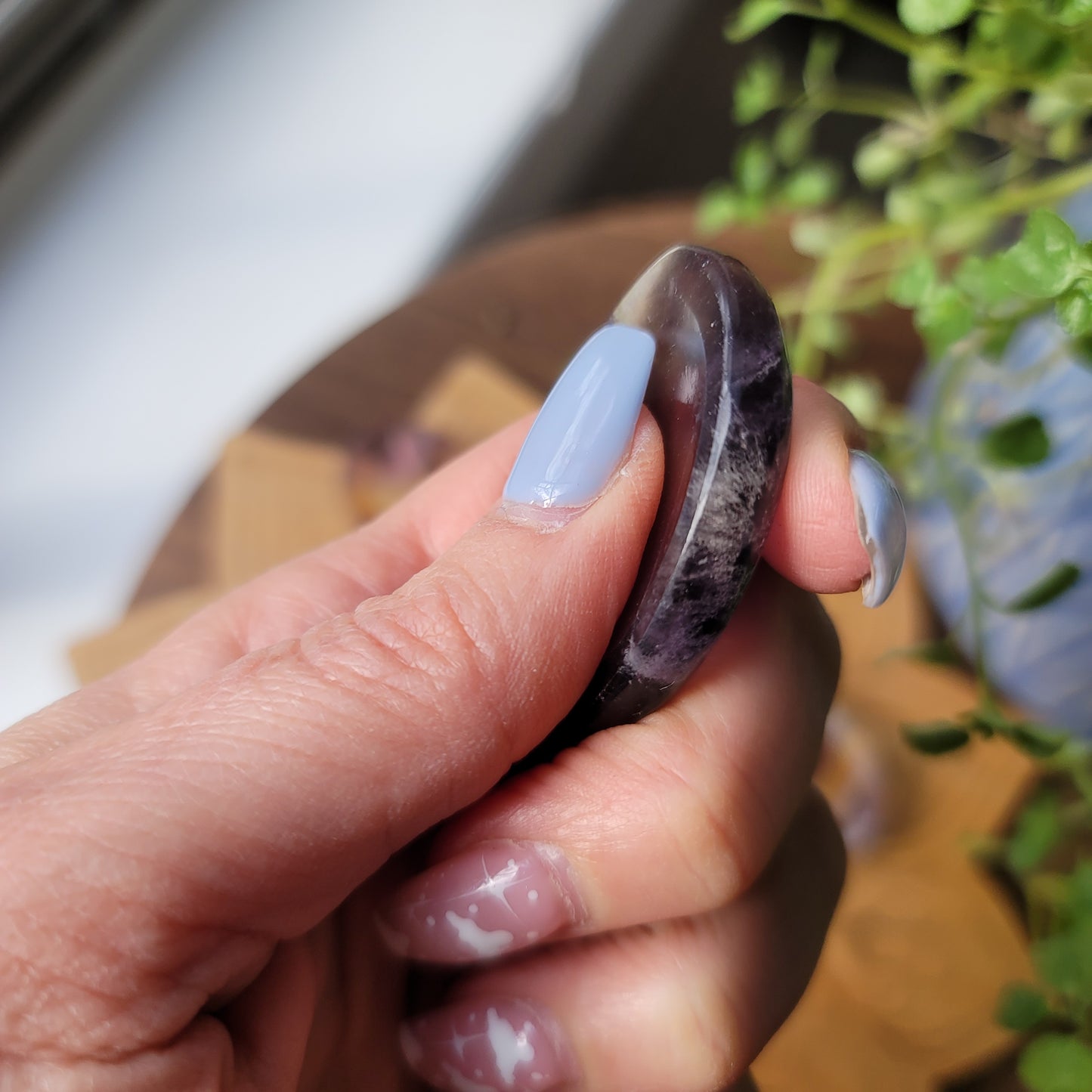 Fluorite Worry Stone|| energy, focus, clarity