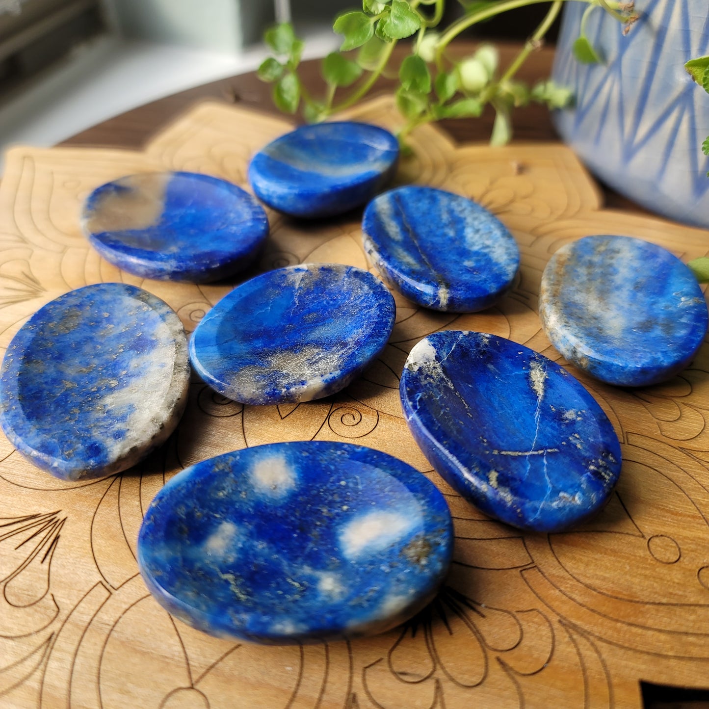 Lapis Lazuli Worry Stone|| wisdom, truth, inner peace, spiritual awareness