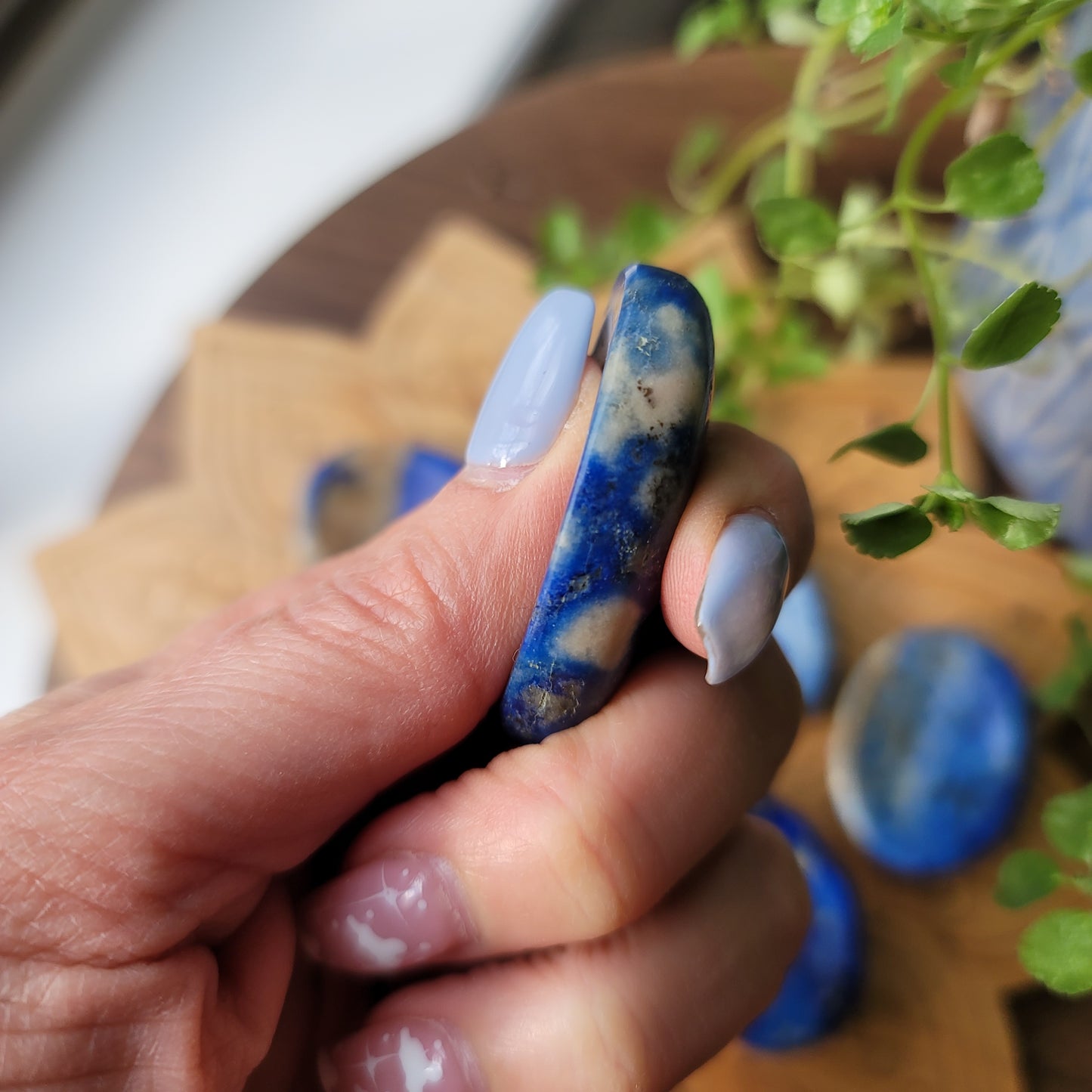 Lapis Lazuli Worry Stone|| wisdom, truth, inner peace, spiritual awareness
