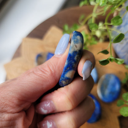 Lapis Lazuli Worry Stone|| wisdom, truth, inner peace, spiritual awareness