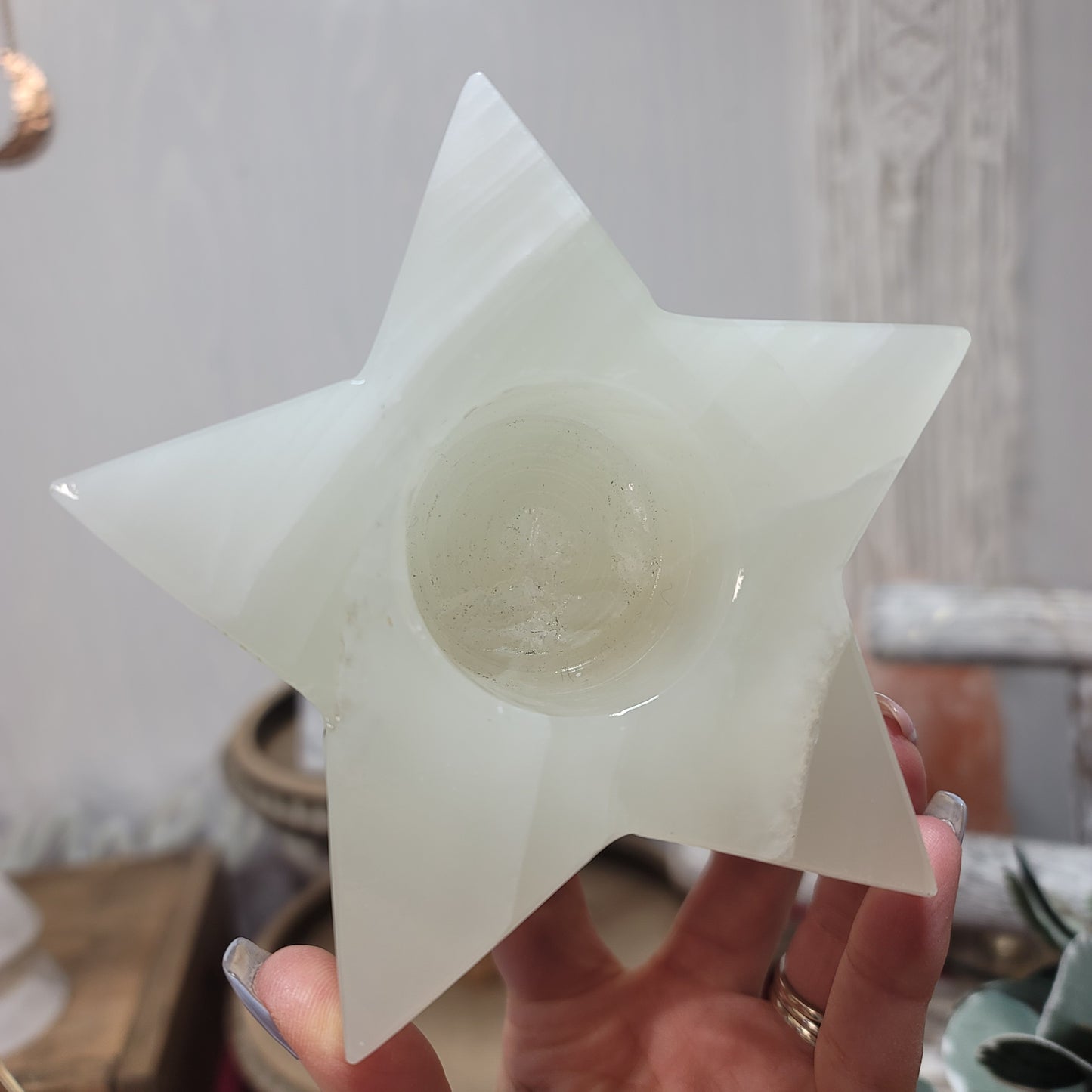 Star Onyx Candle Holder / Sphere Holder | 001