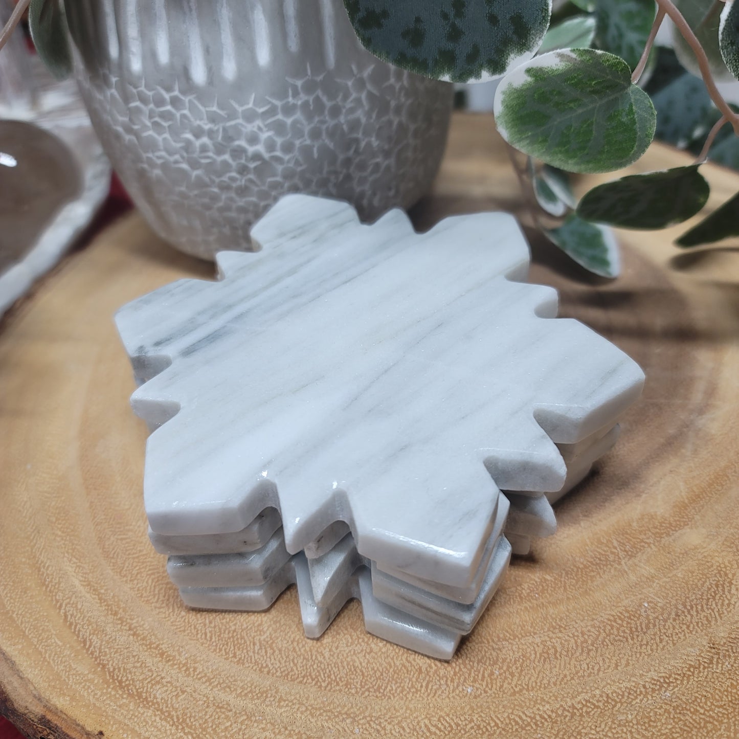 Marble Snowflake Coaster Set of 4 - Mexico | 001
