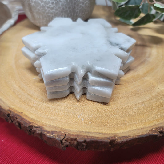 Marble Snowflake Coaster Set of 4 - Mexico | 002