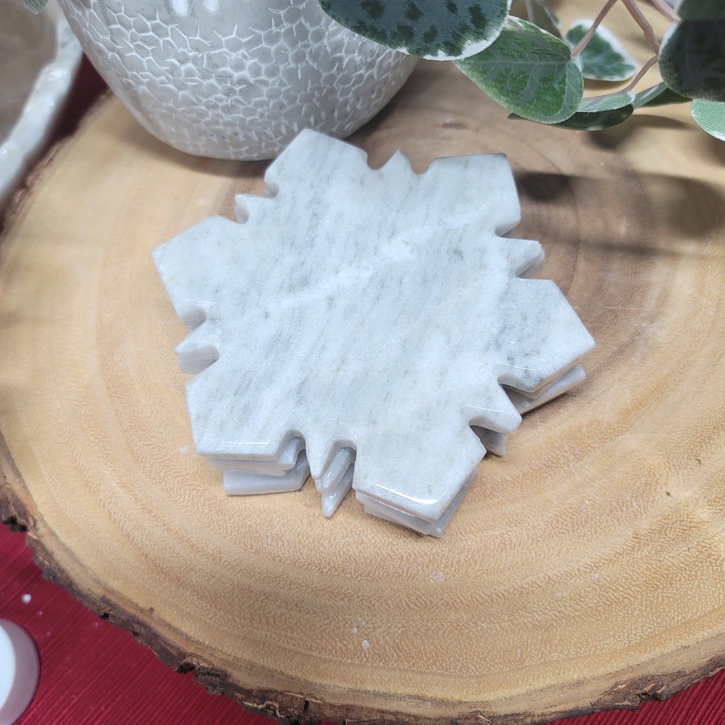 Marble Snowflake Coaster Set of 4 - Mexico | 003