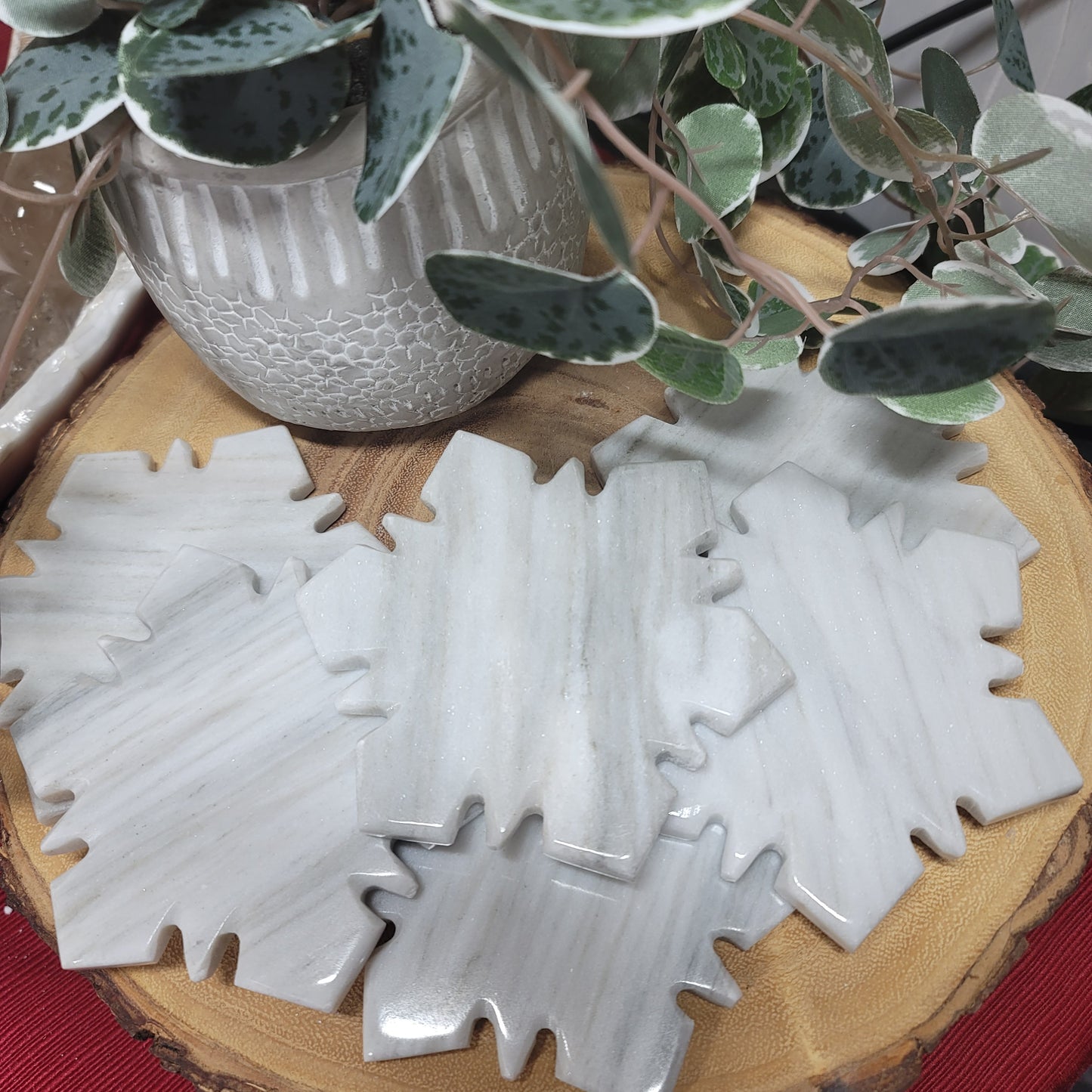 Marble Snowflake Coaster Set of 6 - Mexico
