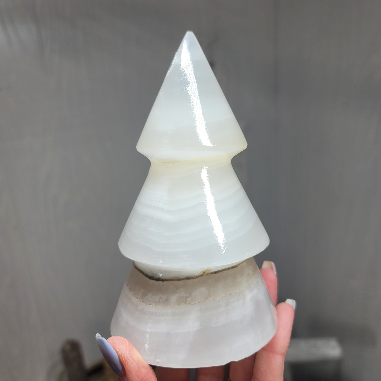 Mexican Onyx Tree Lamp with USB LED Wooden Base | 003