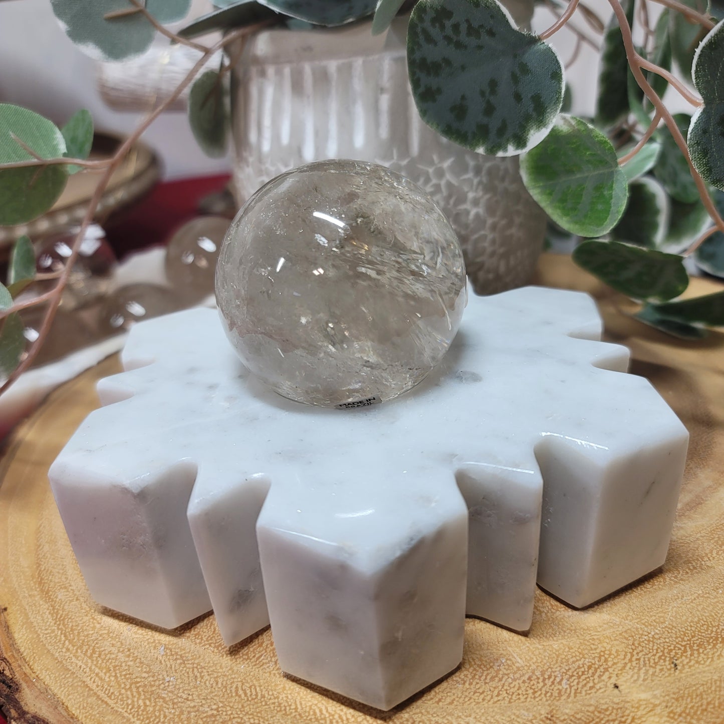 Mexican Marble Snowflake Candle & Sphere Holder | 002