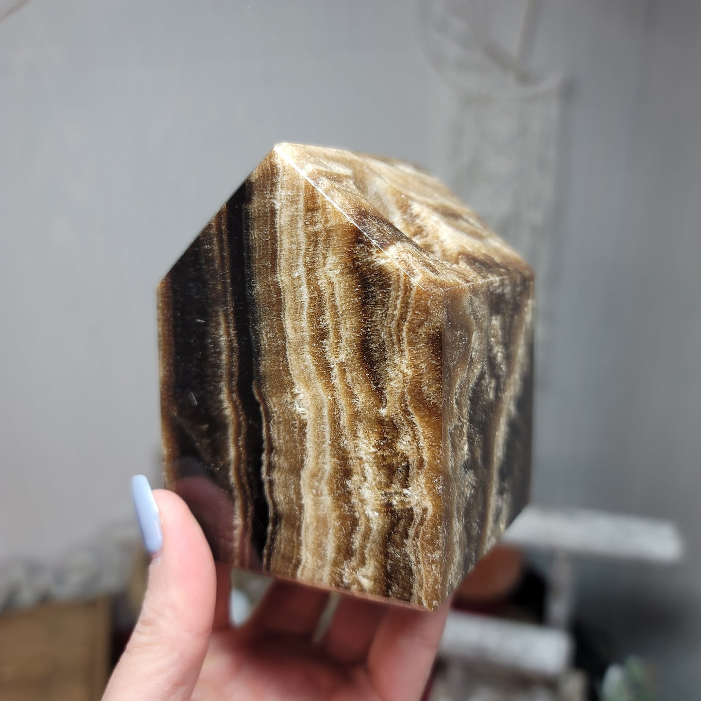 Mexican Chocolate Onyx Village – Set of 5 Hand-Carved Houses