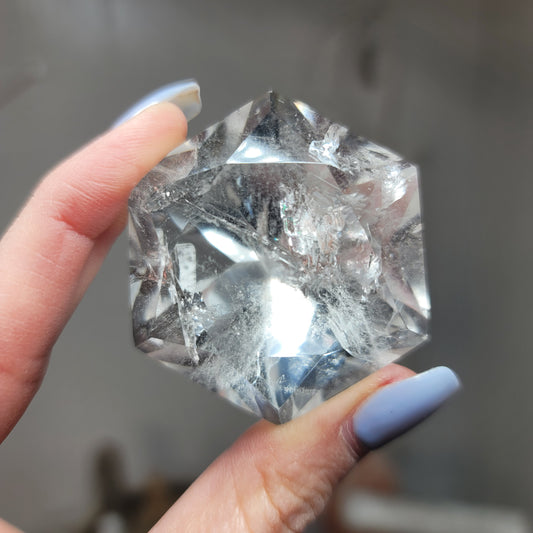 Clear Quartz Diamond Carving - Brazil | 001