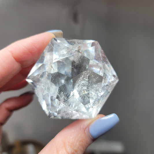 Clear Quartz Diamond Carving - Brazil | 004