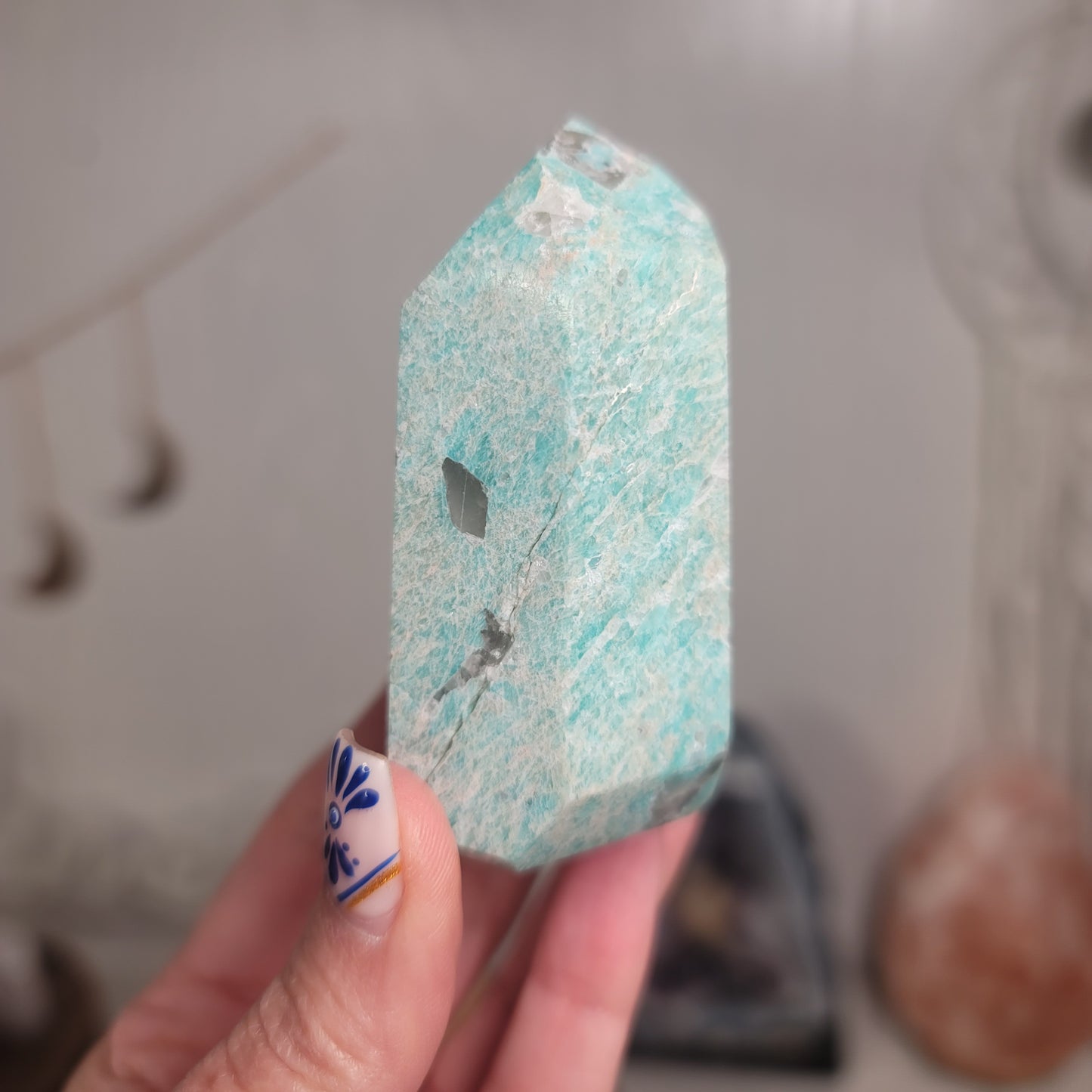 Amazonite Tower | Smoky Quartz Inclusions | Brazil