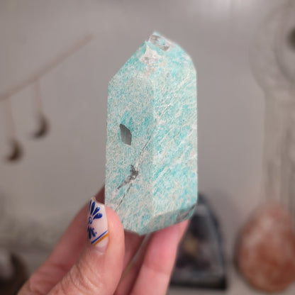 Amazonite Tower | Smoky Quartz Inclusions | Brazil