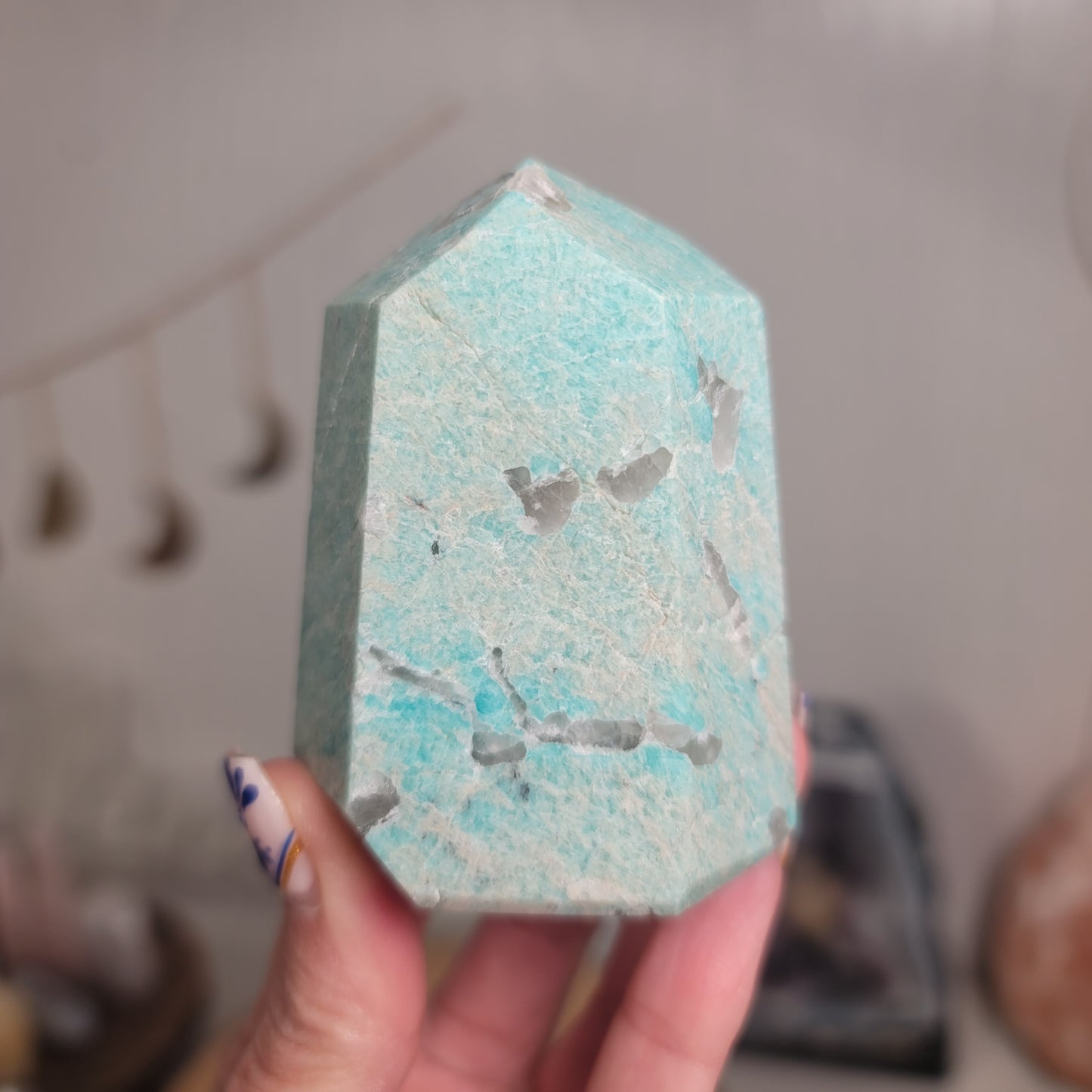 Amazonite Tower | Smoky Quartz Inclusions | Brazil