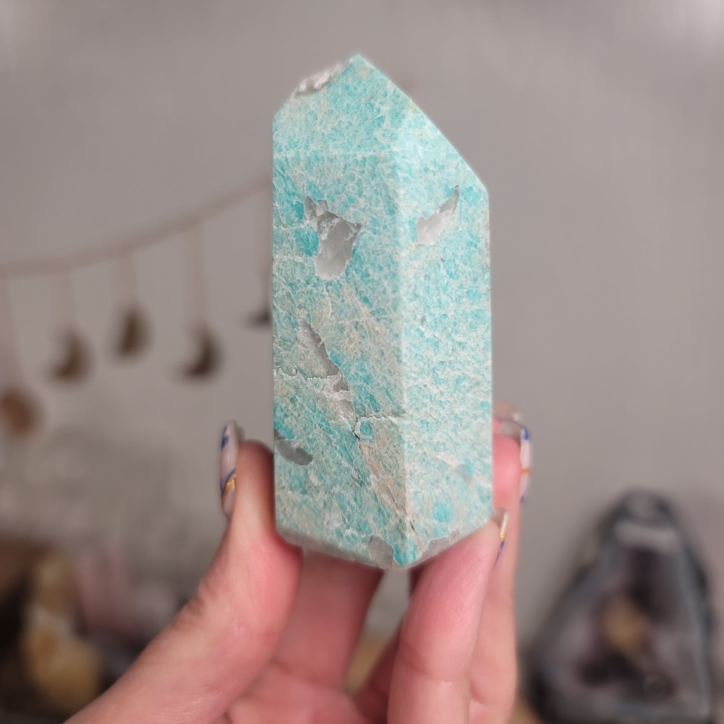 Amazonite Tower | Smoky Quartz Inclusions | Brazil