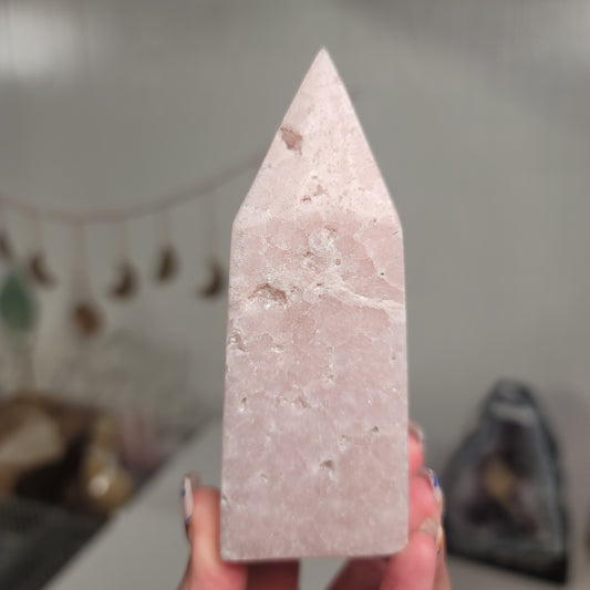 Pink Amethyst Tower | 4" Crystal Obelisk for Love & Emotional Healing