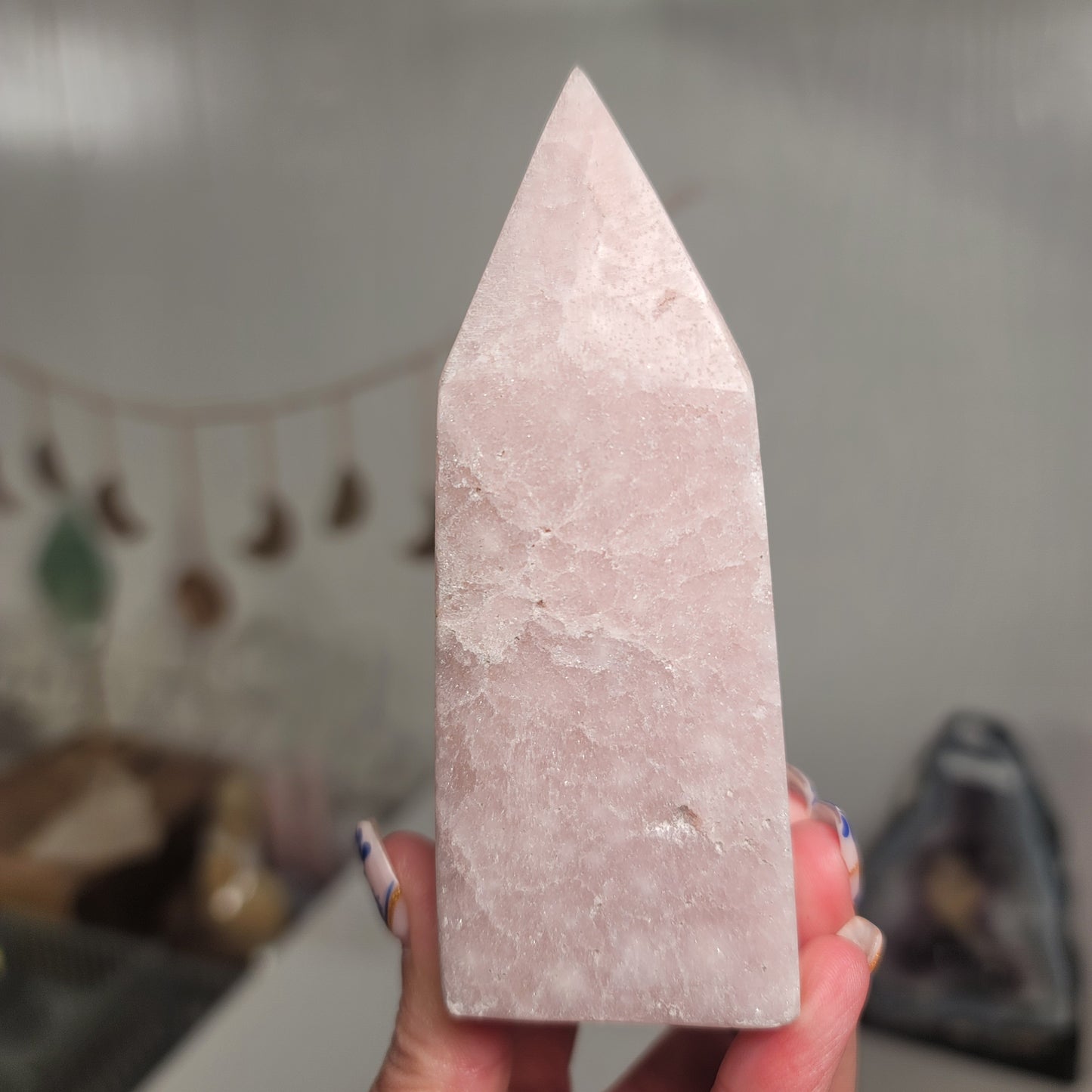 Pink Amethyst Tower | 4" Crystal Obelisk for Love & Emotional Healing