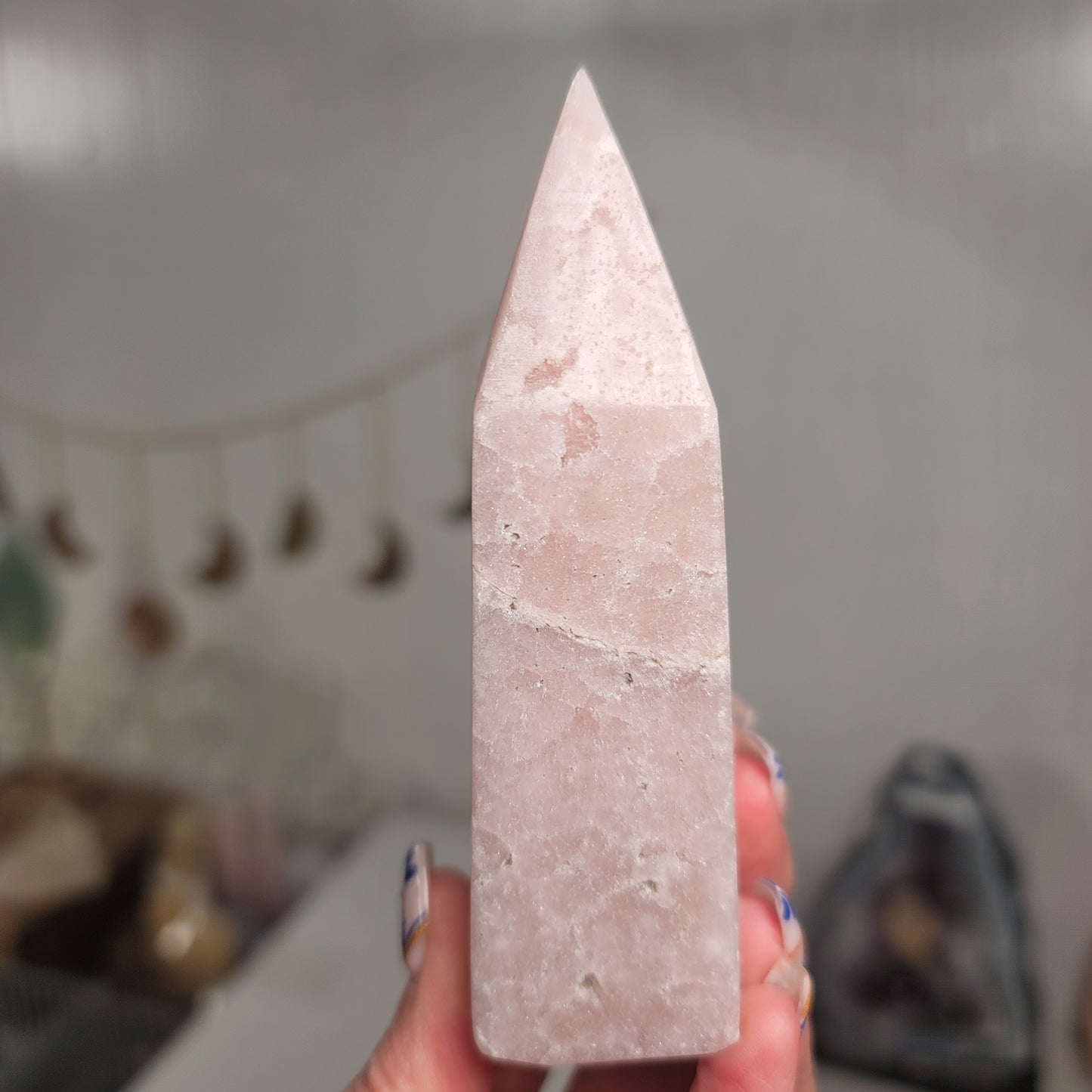 Pink Amethyst Tower | 4" Crystal Obelisk for Love & Emotional Healing