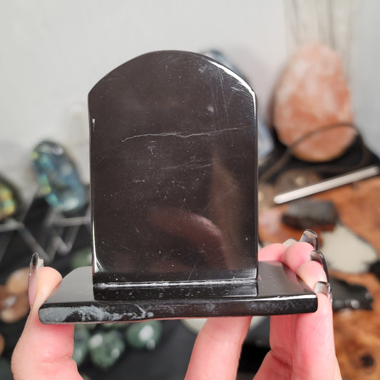 Black Marble Tombstone | Grounding & Protective Stone | Witchy Halloween Home Décor