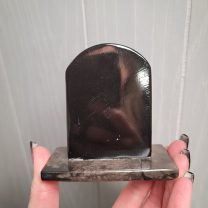 Black Marble Tombstone | Grounding & Protective Stone | Witchy Halloween Home Décor