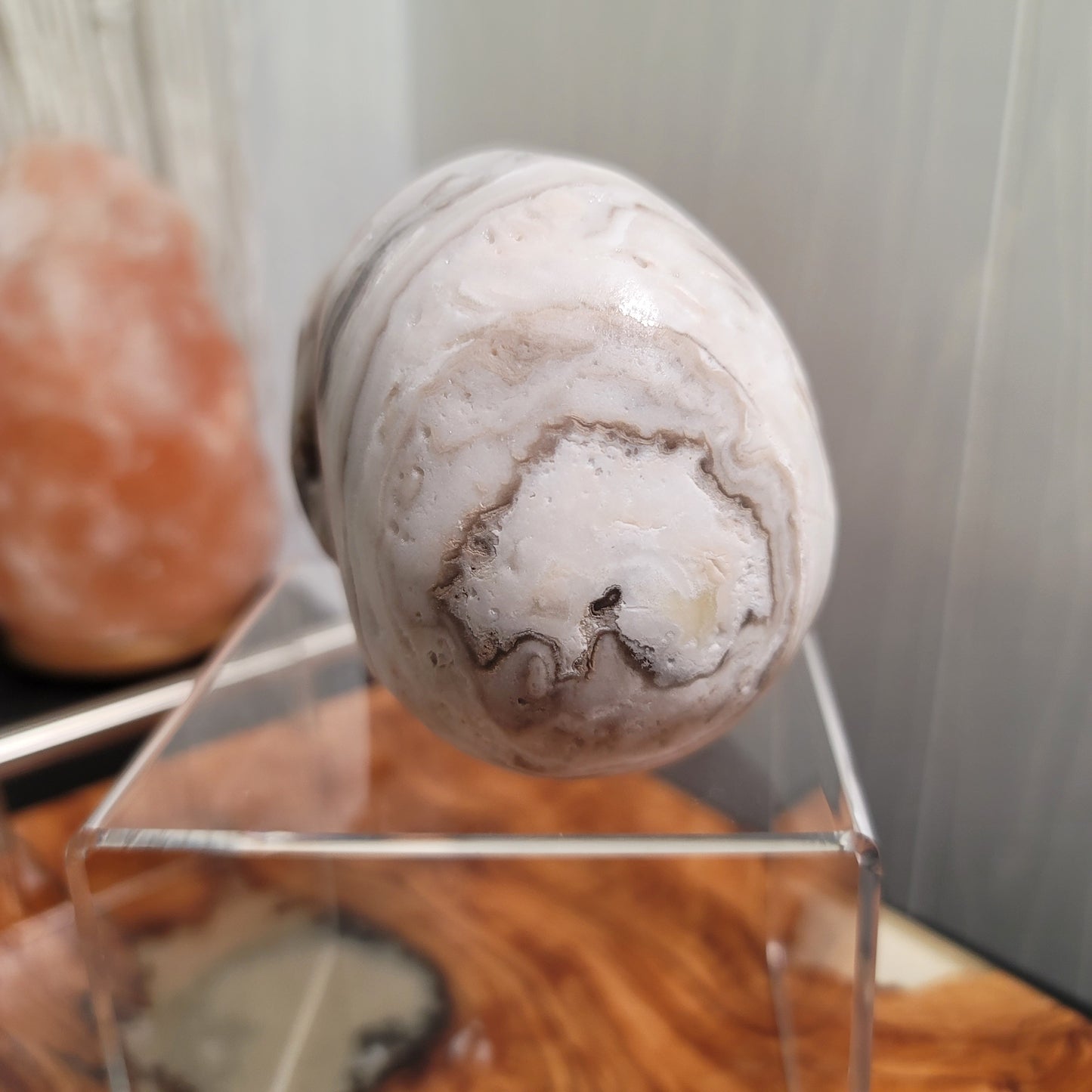 Large Mexican Banded Calcite Skull | Healing Stone for Wisdom & Grounding | Hand-Carved Crystal Skull | 01