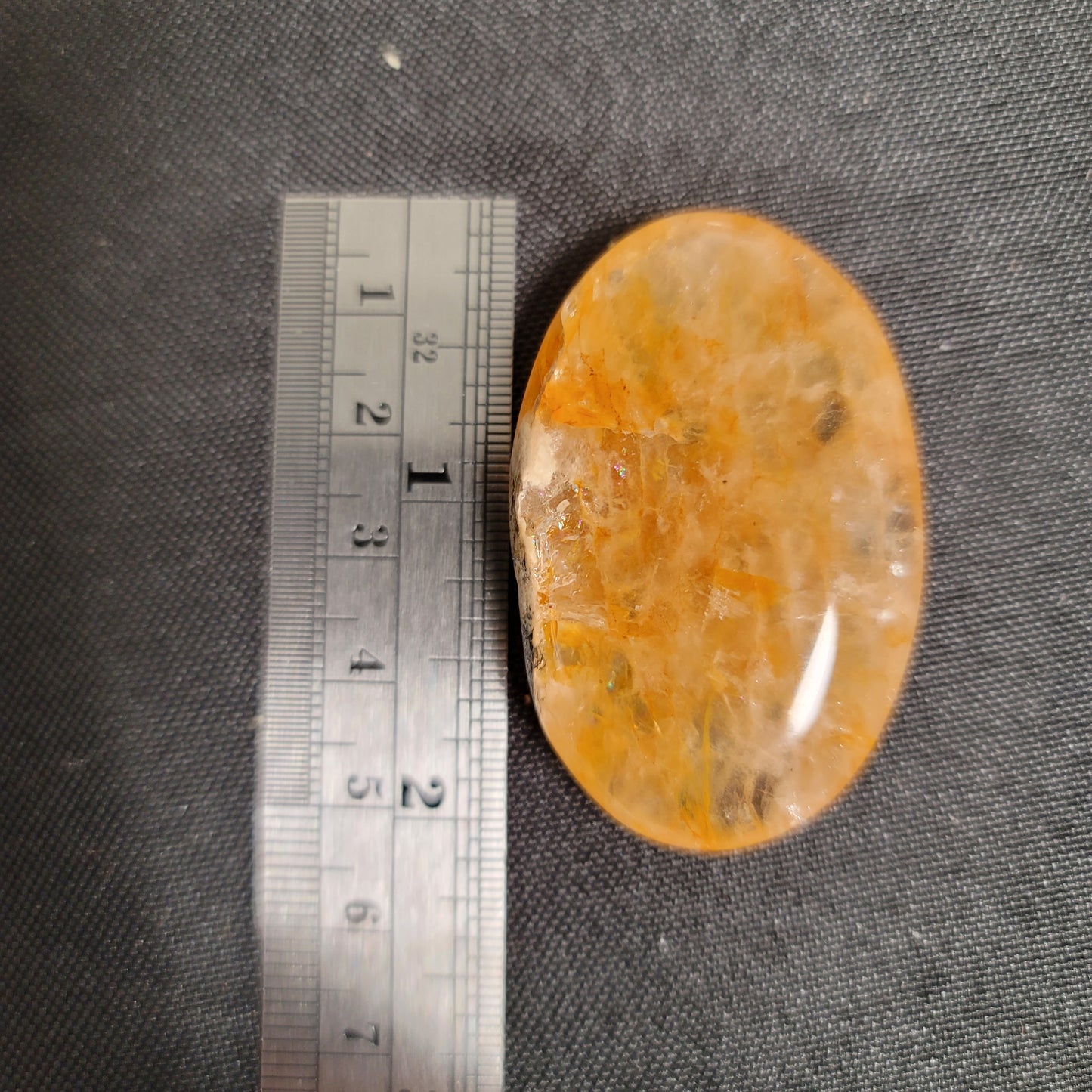 Golden Healer Quartz Palmstone | Healing • Alignment • Spiritual Expansion | 02