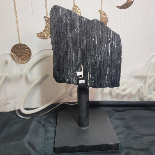 Black Tourmaline Statement Piece on Spinning Stand