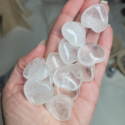 Clear Quartz Mini Heart | Healing, Clarity, Alignment