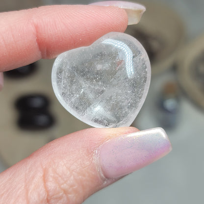 Clear Quartz Mini Heart | Healing, Clarity, Alignment
