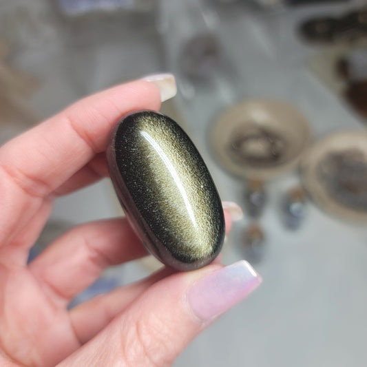 Gold Sheen Obsidian Shiva, Mexico – Protection • Truth • Personal Power |001