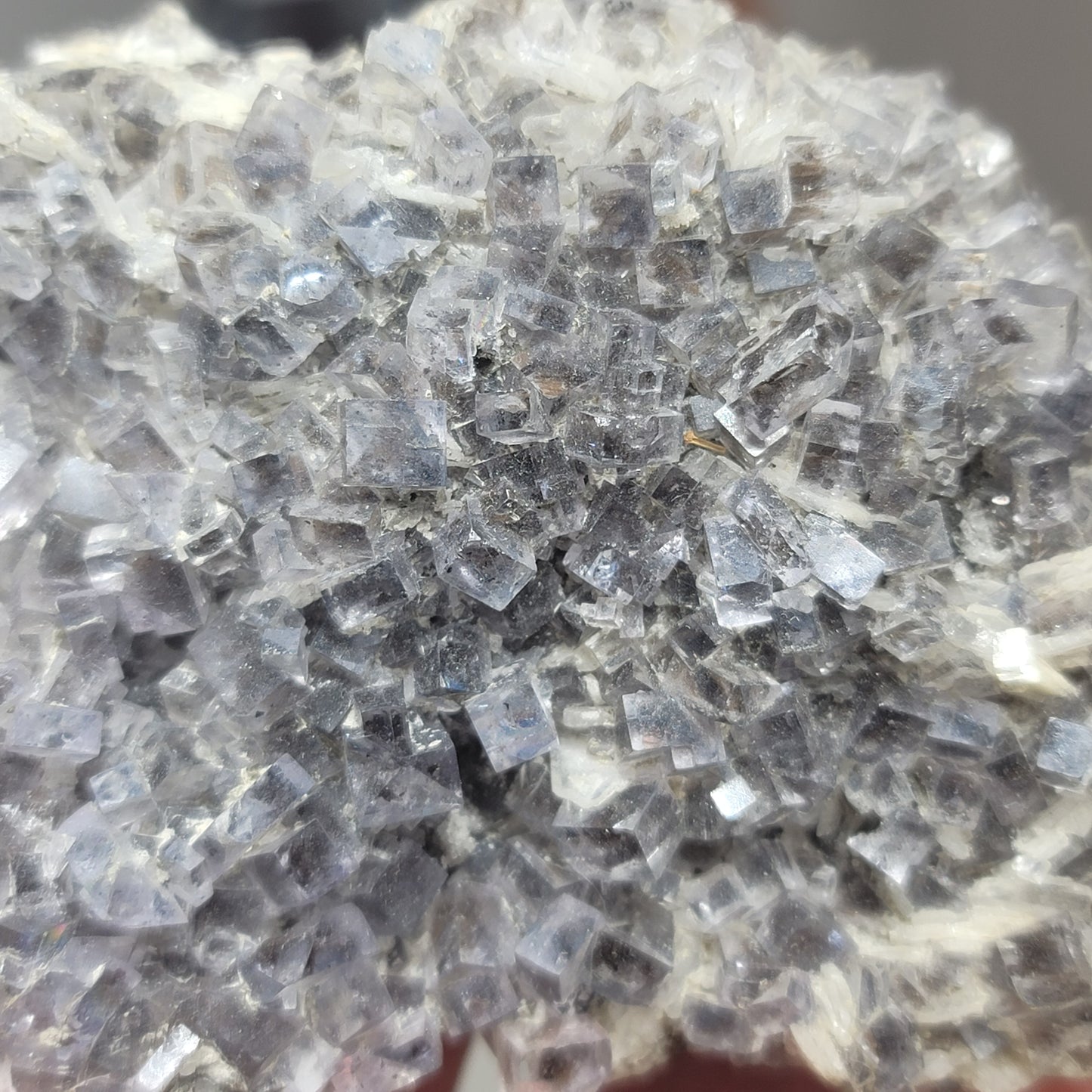 Blue-Gray Fluorite with Barite from Emilio Mine, Asturias, Spain | Collector Mineral Specimen
