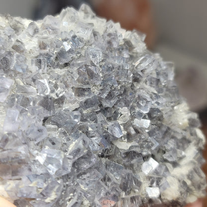 Blue-Gray Fluorite with Barite from Emilio Mine, Asturias, Spain | Collector Mineral Specimen