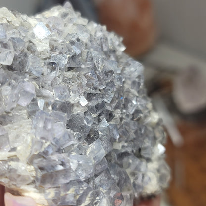 Blue-Gray Fluorite with Barite from Emilio Mine, Asturias, Spain | Collector Mineral Specimen