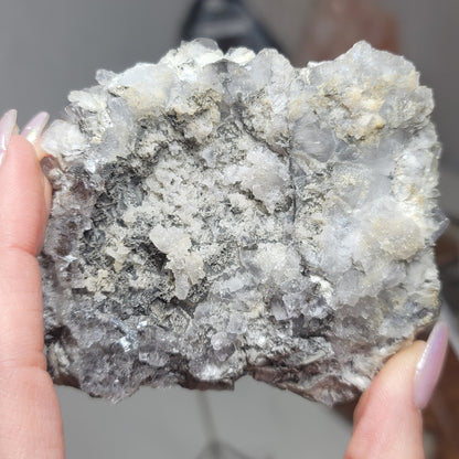 Blue-Gray Fluorite with Barite from Emilio Mine, Asturias, Spain | Collector Mineral Specimen
