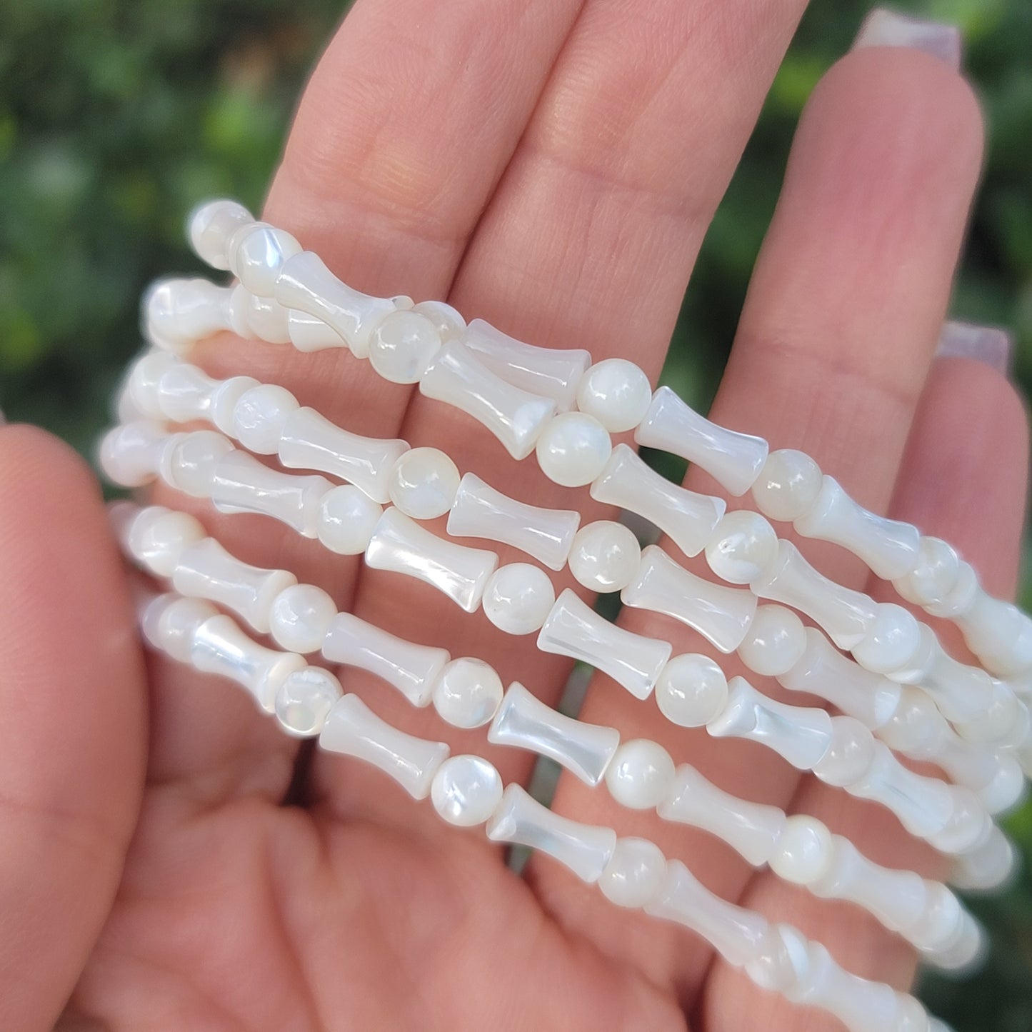Bone-shaped Pearl Bracelet | Wisdom, Nurturing, Emotional Balance