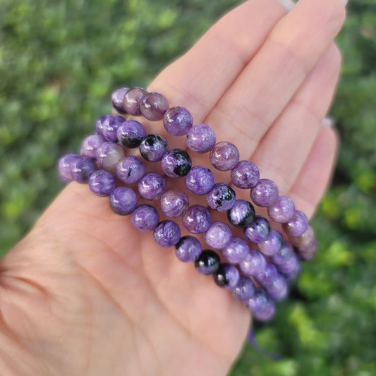 Charoite Bracelet - 6mm | Transformation, Courage, Growth