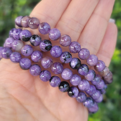 Charoite Bracelet - 6mm | Transformation, Courage, Growth