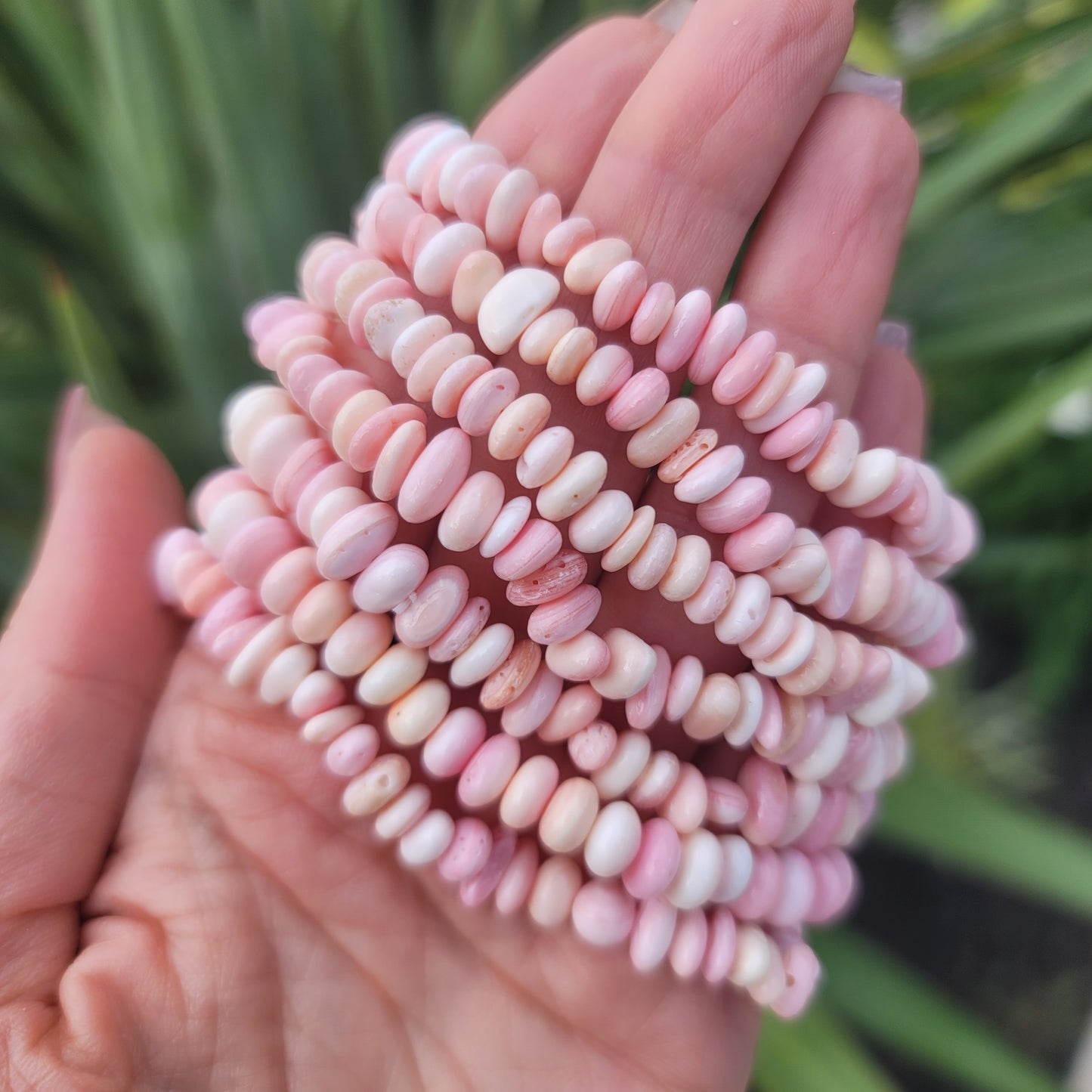Pink Conch Shell Beaded Bracelet | Soothing, Self-Love, Compassion