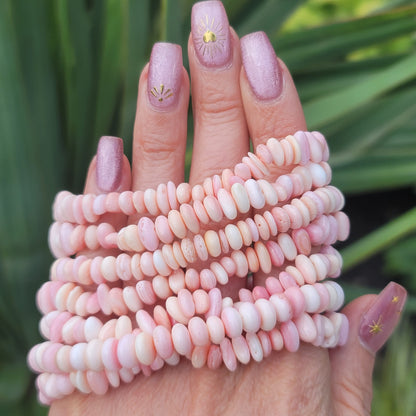 Pink Conch Shell Beaded Bracelet | Soothing, Self-Love, Compassion