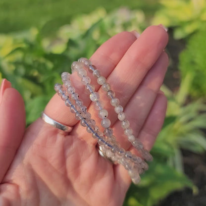 Labradorite Bracelet - 4mm Beads - Protection, transformation, mental clarity