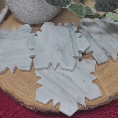 Marble Snowflake Coaster Set of 4 - Mexico | 001