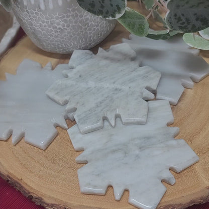 Marble Snowflake Coaster Set of 4 - Mexico | 003