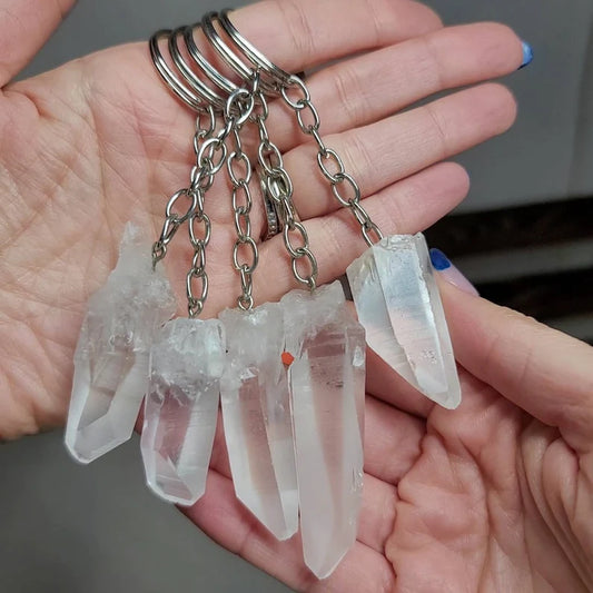 Lemurian Quartz Keychain